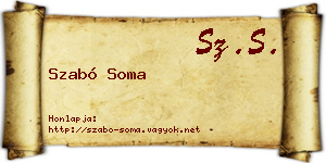 Szabó Soma névjegykártya