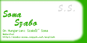 soma szabo business card